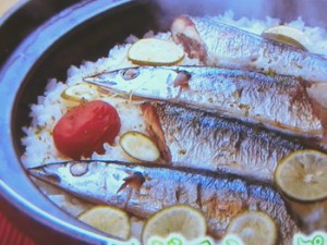 スダチたっぷり!サンマご飯