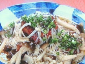 さんまのから揚げきのこあんかけ