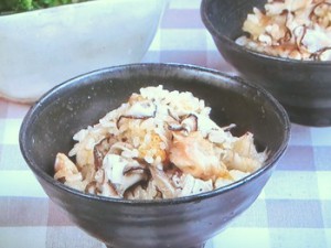 きのこと鶏肉の炊き込みごはん