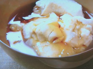 豆腐のみりんキャラメルソース