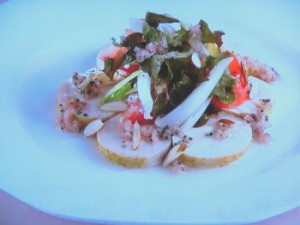 カレー風味の鶏ハムサラダ