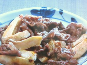 エリンギと牛肉の炒めもの