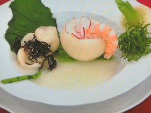 「かぶの魚介詰め」と「かぶの塩昆布あえ」