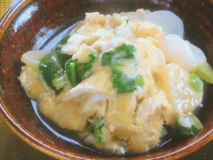 油揚げとかぶの卵とじ