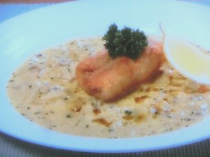 白身魚のカレーパン粉焼き