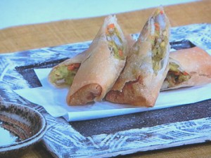 干ししいたけの和風春巻