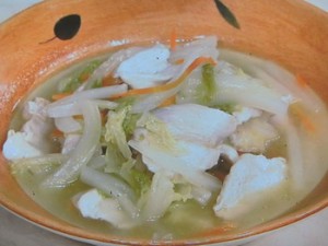 柔らか塩鶏のスープ煮