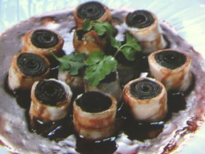 昆布の豚巻きしょうゆ煮