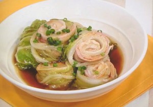 【農家のレシピ】ロール白菜しょうがあん