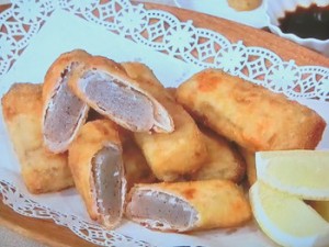 こんにゃくの肉巻きフライ