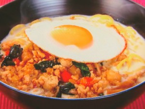 豆乳ガパオラーメン