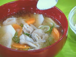 カロリーオフのあっさり豚汁