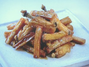 蓮根と手羽の炒めもの