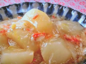 大根の含め煮かにあんかけ