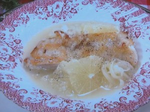 チキンのレモン煮込み