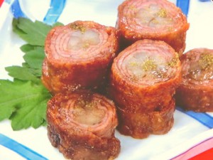 ごぼうと牛肉の八幡巻き