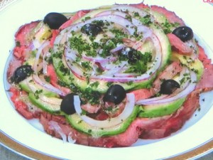 ローストビーフとアボカドのサラダ