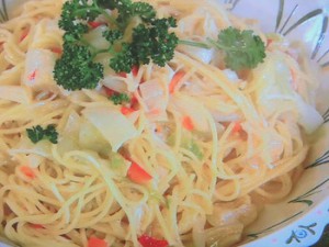 フライパン1つで帆立て缶たんパスタ