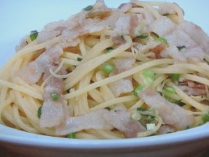 ジンジャーポークパスタ