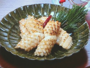 いかの松かさ炒め