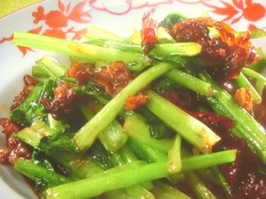 小松菜と牛肉の中国風炒め