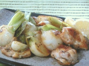 かぶと鶏肉のフライパンロースト