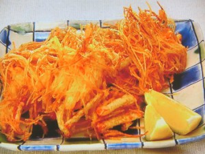 ねぎとにんじんのかき揚げ