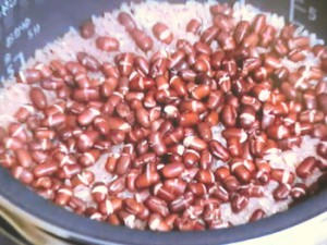 ストック小豆で簡単!赤飯
