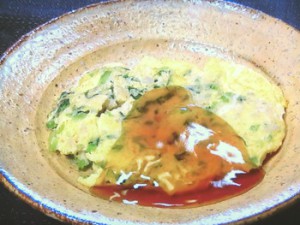 小松菜のかにたまあんかけ