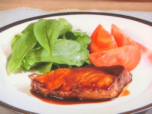 ぶりのバルサミコ照り焼き