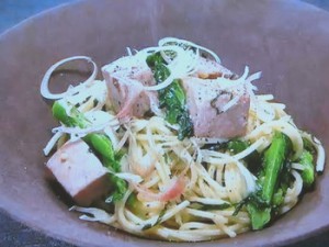 もこみち流 マグロステーキの和風パスタ
