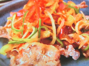 ポークチップの南蛮ダレ