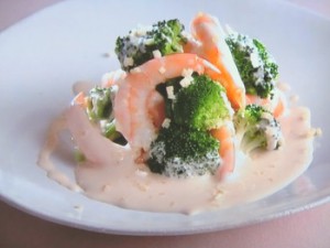 えびのヨーグルトソース