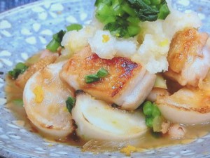 鶏モモ肉とカブの焼きびたし