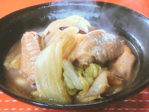 白菜と手羽先のピリ辛煮