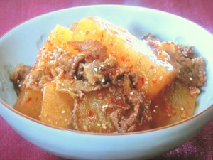 大根と牛肉の韓国風煮物