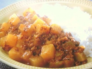 大根とひき肉のコロコロカレー