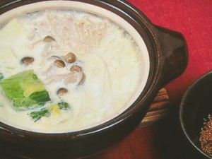 高野豆腐の豆乳鍋