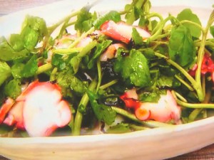 タコとクレソンのさっぱりサラダ