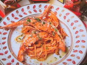 エビのトマトクリームパスタ
