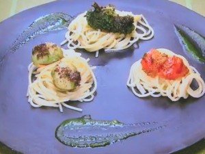 もこみち流 ホタテとブロッコリーとトマトのジェノベーゼ