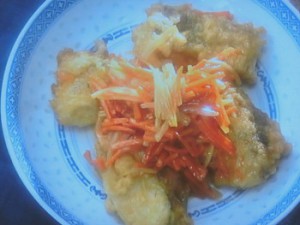 白身魚の揚げあんかけ
