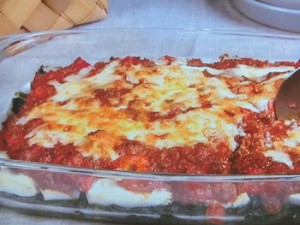 ほうれん草と豆腐のミートソースグラタン