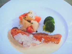 鮭のムニエル カレー風味