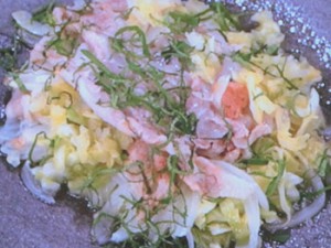 豚肉の梅しょうゆ漬けdeキャベツの重ね蒸し