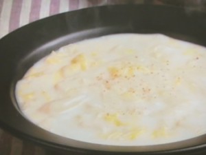 白菜と帆立缶のクリーム煮