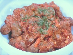 鶏レバーのトマト煮