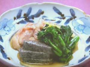 菜の花と鶏肉の治部煮
