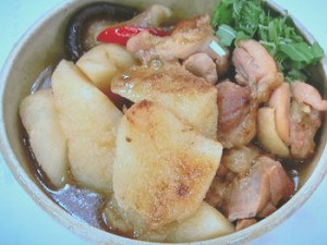長芋と鶏肉の甘辛煮
