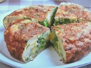 菜の花としらすのスペインオムレツ